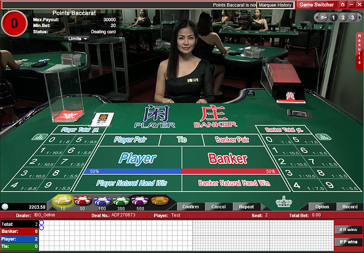 Baccarat total points