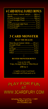 оборотная сторона рекламной карточки