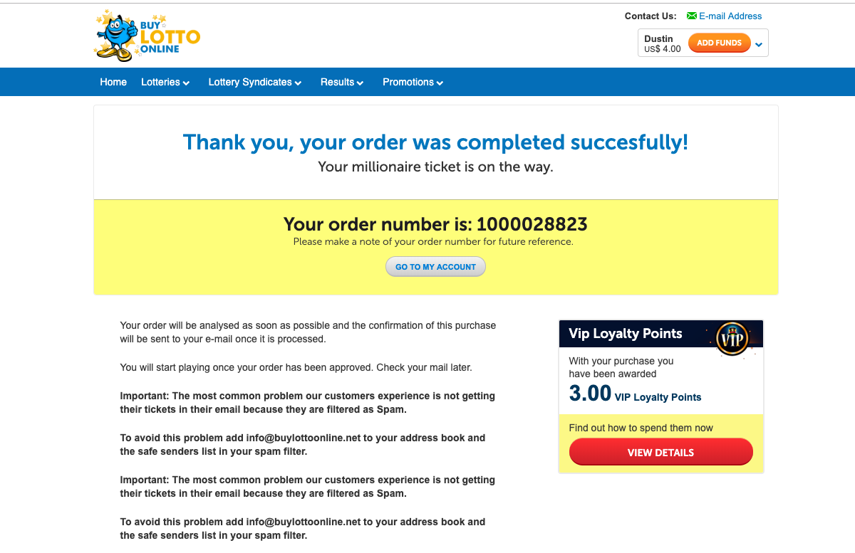 успешная покупка