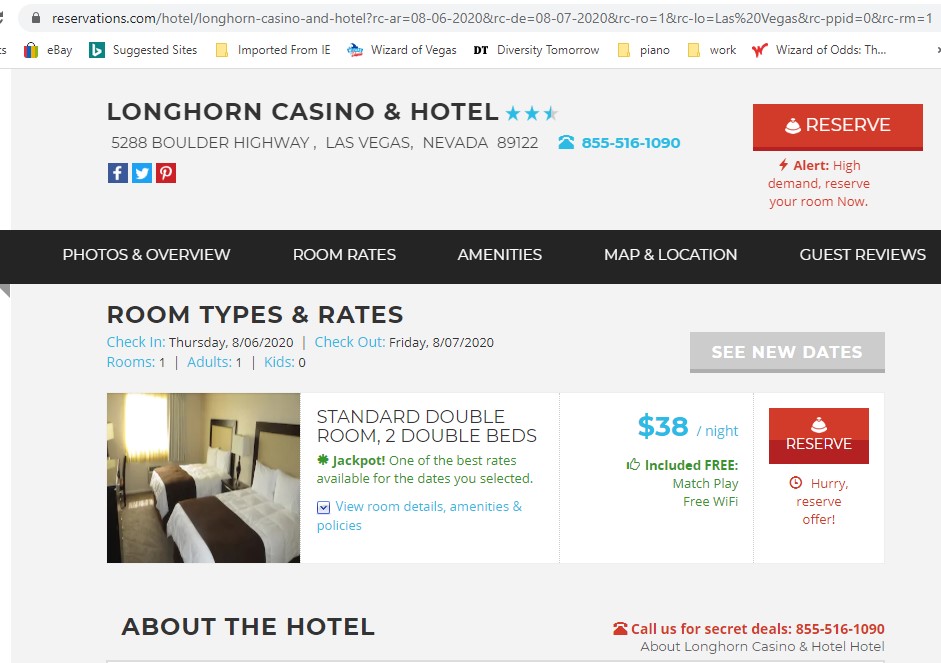 Reservations.com - номер за 38 долларов