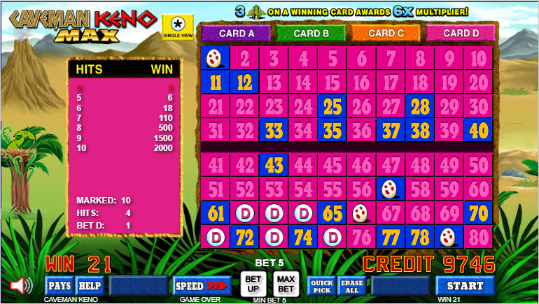 карта пещерного человека d