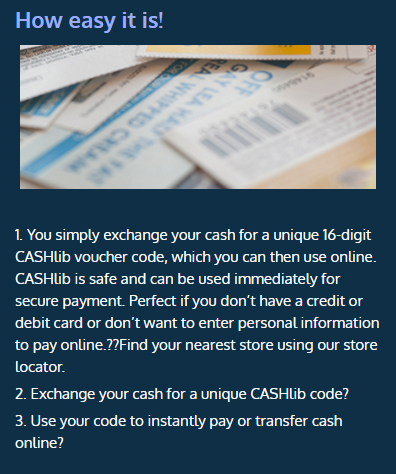 Использование CASHlib в качестве способа оплаты